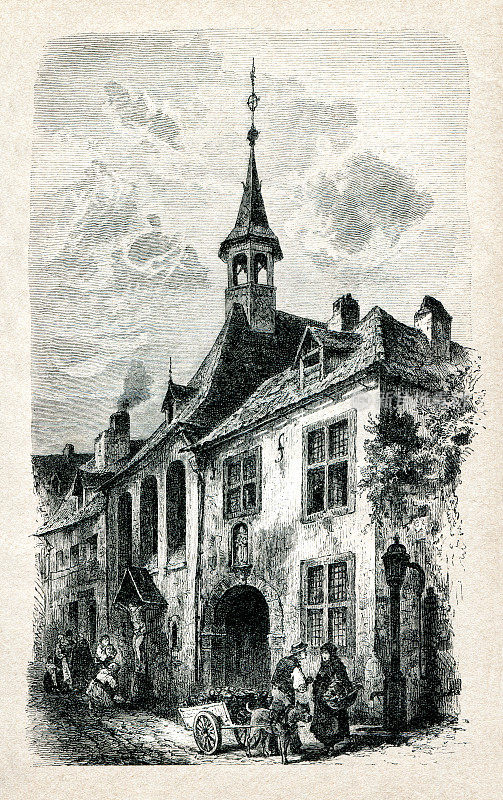 亚琛公共住房的Stephanshof, 1880年